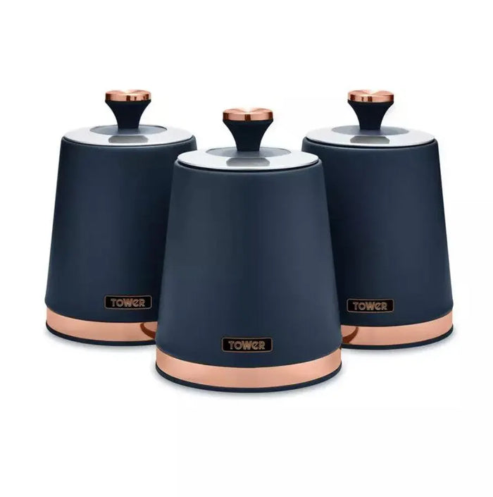 Tower Cavaletto Round Canister 1.3 L Blue 3 pc(s) Tower