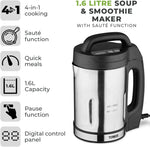Tower T12069 1.6L Soup Maker with Saute Function Tower