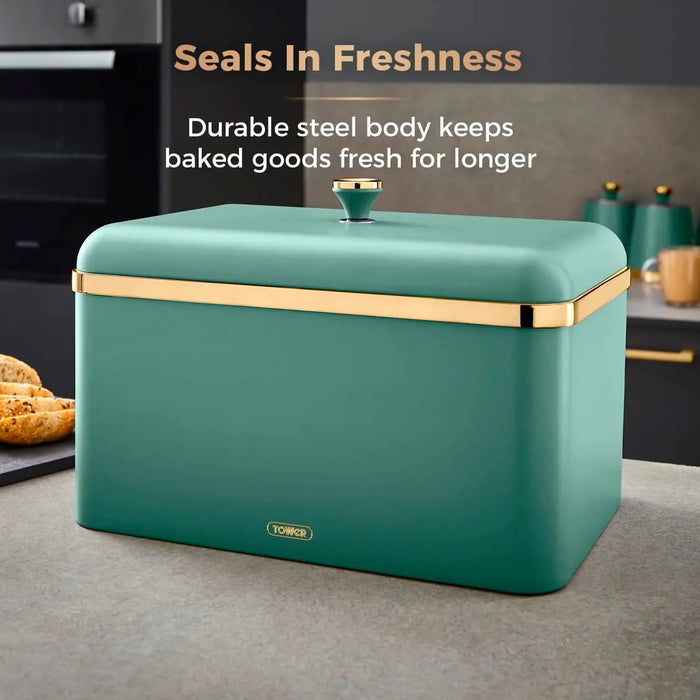 Tower T826130JDE Cavaletto Bread Bin - Jade Tower