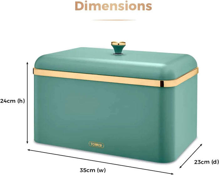 Tower T826130JDE Cavaletto Bread Bin - Jade Tower