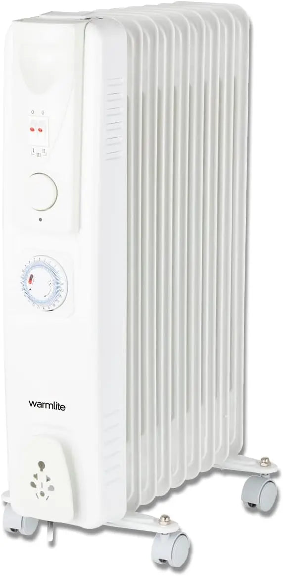 Warmlite WL43003YTW 2000W 7 Fin Oil Filled Radiator White Warmlite