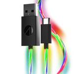 Stealth Light Up Charging Cables Multiformat - 2m Twin Pack Stealth
