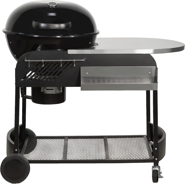 Zanussi ZCBBQ22TK-C Kettle Charcoal BBQ Black Portable with Trolley and Cover Zanussi