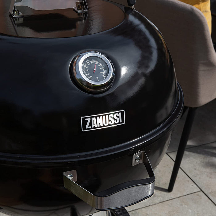Zanussi ZCKTBBQ22-C Premium Kettle Charcoal BBQ with Cover -Black Zanussi