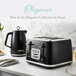 Swan Elegance Toaster 4 slices 2100 W 7 browning levels Plastic Black