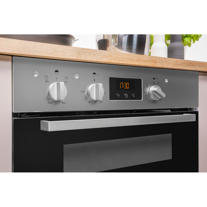 Indesit IDU 6340 IX oven 96 L 5100 W Black, Stainless steel