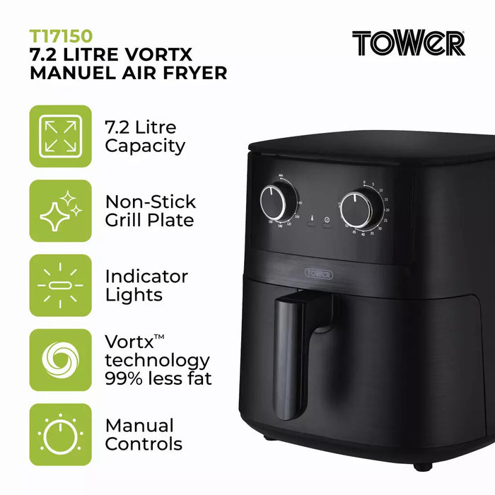 Tower 7.2 Litre Vortx Digital Air Fryer