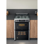 Hotpoint HDM67G0CCX/UK Freestanding cooker Gas Silver