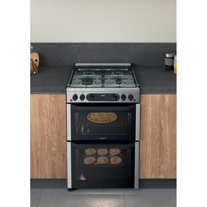 Hotpoint HDM67G0CCX/UK Freestanding cooker Gas Silver