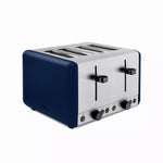 Tower Sera 4 Slice Toaster With Smoked Chrome Trim Midnight Blue