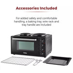 Tower 32 Litre Mini Oven with Hot Plates - Black