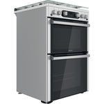 Hotpoint HDM67G0C2CX/UK Freestanding cooker Gas Silver