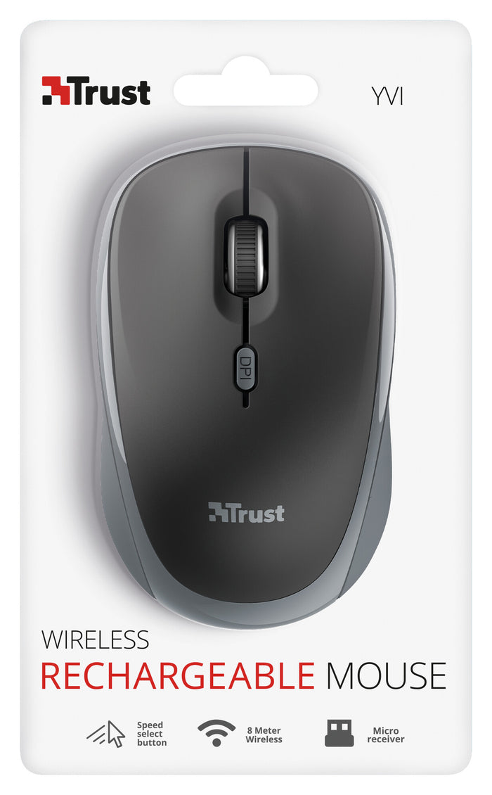 Trust Yvi mouse Office Ambidextrous RF Wireless Optical 1600 DPI