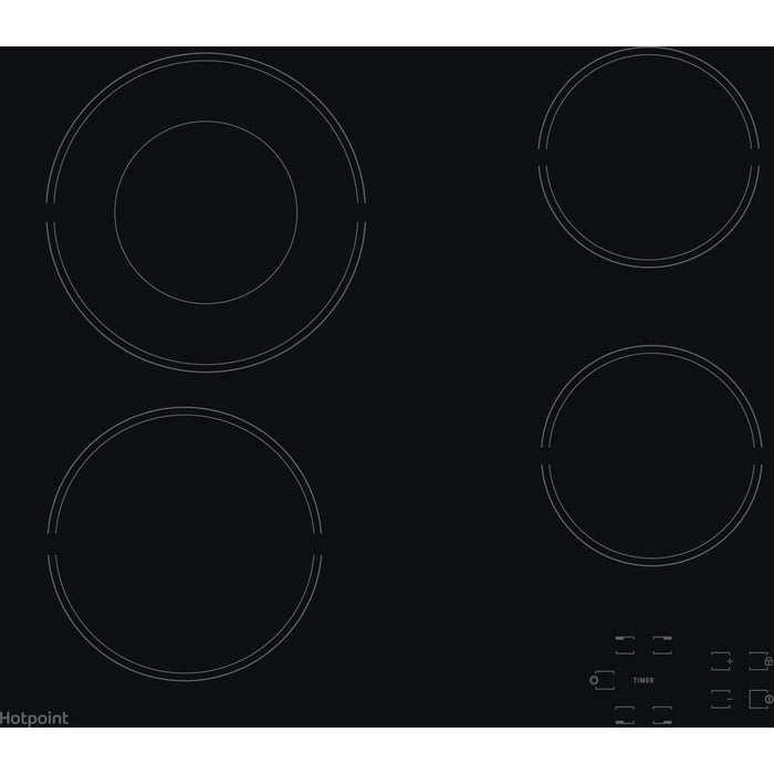 Hotpoint HR 612 C H Black Built-in 58 cm Ceramic 4 zone(s)