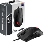 MSI CLUTCH GM41 LIGHTWEIGHT RGB FPS Gaming Mouse upto 16000 DPI Fast Optical Sensor, 65g weight, Frixion Free Cable, Symmetrical design, OMRON Switch with 60+ Million Clicks, Dragon Center Supported, NVIDIA REFLEX Compatible