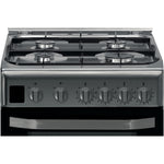 Hotpoint Ariston HD5G00CCX Freestanding cooker Gas Black, Stainless steel A+