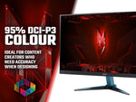 Acer NITRO VG2 Nitro VG272UV3 Gaming Monitor, 180Hz, Wide QHD (2560x1440), 0.5ms Response Time, 16:9, AMD FreeSync Premium