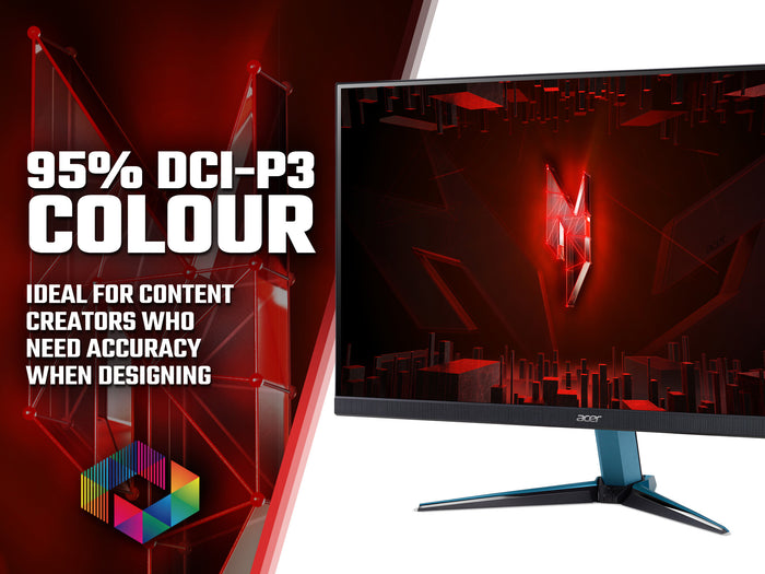 Acer NITRO VG2 Nitro VG272UV3 Gaming Monitor, 180Hz, Wide QHD (2560x1440), 0.5ms Response Time, 16:9, AMD FreeSync Premium