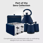 Tower Sera 4 Slice Toaster With Smoked Chrome Trim Midnight Blue