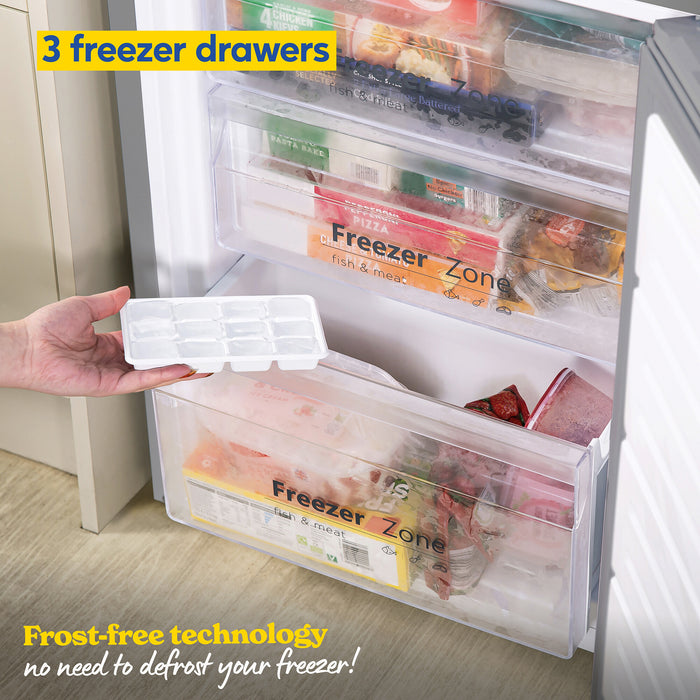 Russell Hobbs RH180FFFF551E1SWD fridge-freezer Freestanding 279 L E Silver