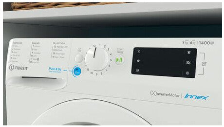 Indesit BDE 96436X W UK N washer dryer Freestanding Front-load White D