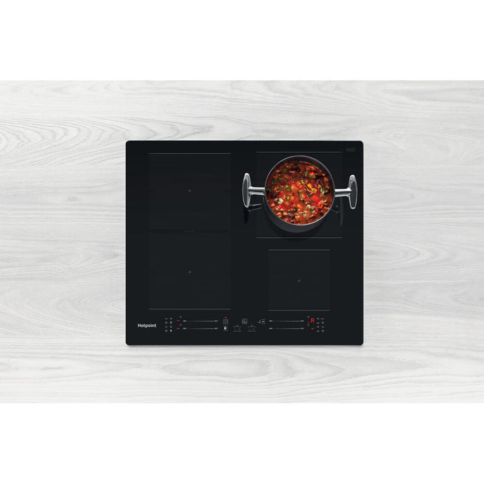 Hotpoint TS 5760F NE Black Built-in 59 cm Zone induction hob 4 zone(s)