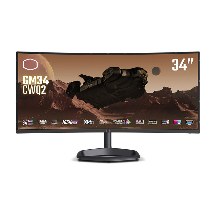 Cooler Master Gaming GM34-CWQ2 LED display 86.4 cm (34) 3440 x 1440 pixels UltraWide Quad HD Black