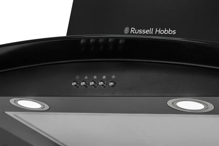 Russell Hobbs RHGCH901B-M cooker hood Wall-mounted Black 400 m³/h