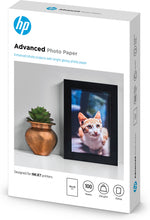 HP Advanced Photo Paper, Glossy, 250 g/m2, 10 x 15 cm (101 x 152 mm), 100 sheets