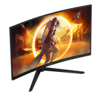 AOC CQ32G4VE 32 Gaming Monitor - QHD - Curved -180Hz, 1ms- HDR10- FreeSync