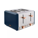 Tower Cavaletto 4 Slice Stainless Steel Toaster Midnight Blue