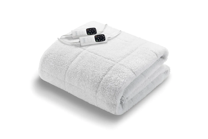 Dreamland 16696C Scandi Sherpa Full Double Bed Size Heated Underblanket with Dual Controls Dreamland