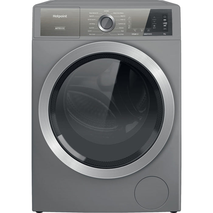 Hotpoint H8 W946SB UK washing machine Front-load 9 kg 1400 RPM Silver