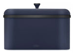 Tower Sera Bread Bin with Smoked Trim - Midnight blue