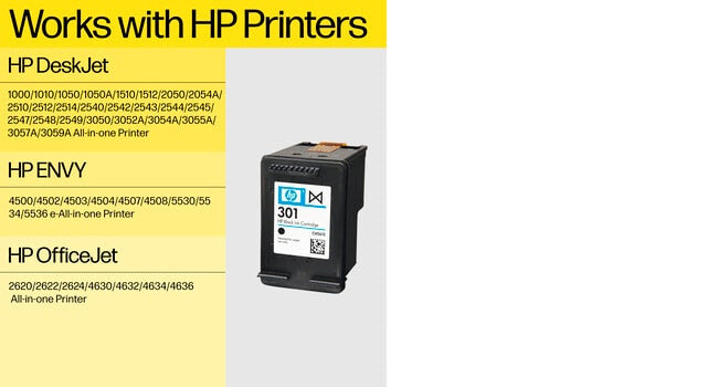 HP 301 2-pack Black/Tri-color Original Ink Cartridges