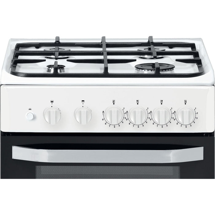 Hotpoint HD5G00KCW/UK Freestanding cooker Gas Black, White