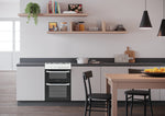 Hotpoint HD5G00KCW/UK cooker Freestanding cooker Gas Black, White A+