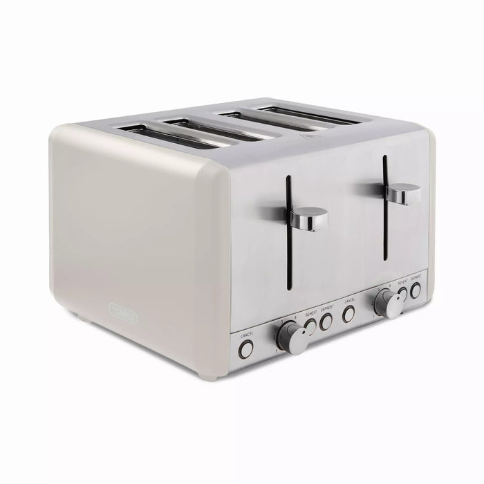 Tower Cavaletto 4 Slice Stainless Steel Toaster Latte