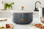 Swan Nordic Slow Cooker with 3 Temperature Settings Matte Grey