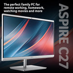 Acer Aspire C27-195ES All-in-One Desktop - Intel Core Ultra 7-155U, 16GB, 1TB SSD, Integrated ARC, 27 Full HD, Windows 11, White