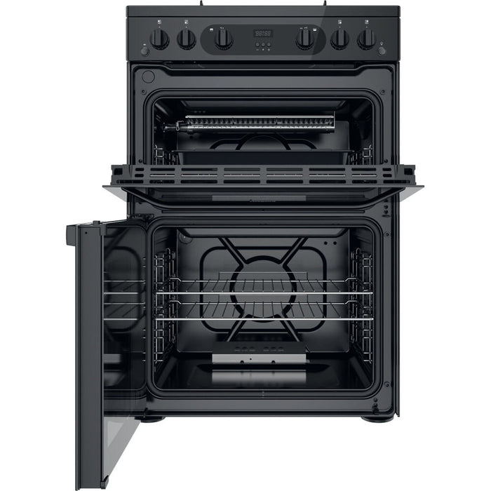 Hotpoint Ariston HDM67G0CMB/UK Freestanding cooker Gas Black A+