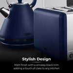 Tower Sera 4 Slice Toaster With Smoked Chrome Trim Midnight Blue