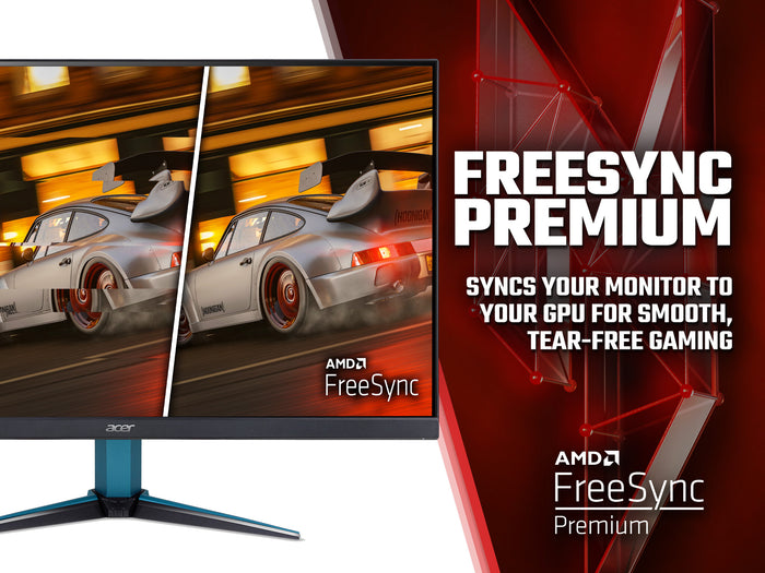 Acer NITRO VG2 Nitro VG272UV3 Gaming Monitor, 180Hz, Wide QHD (2560x1440), 0.5ms Response Time, 16:9, AMD FreeSync Premium