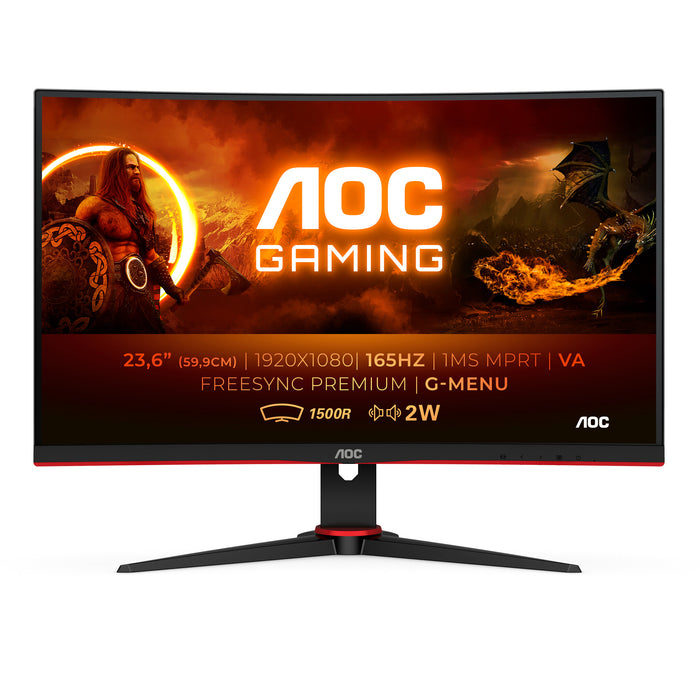 AOC G2 C24G2AE/BK computer monitor 59.9 cm (23.6) 1920 x 1080 pixels Full HD LED Black, Red