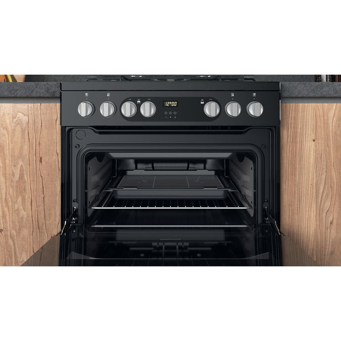 Hotpoint HDM67G9C2CB/UK Freestanding cooker Electric Gas Black