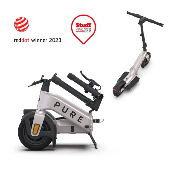 Pure Electric Advance Flex Electric Scooter Platinum Silver