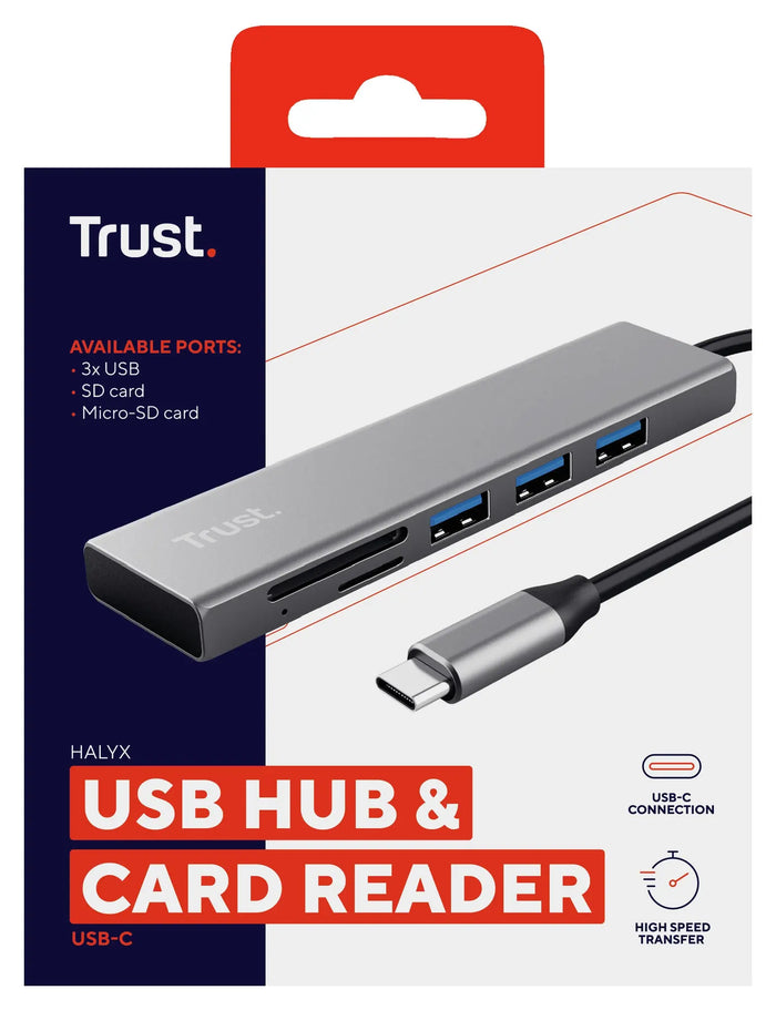 Trust Halyx USB 3.2 Gen 1 (3.1 Gen 1) Type-C 104 Mbit/s Aluminium Trust