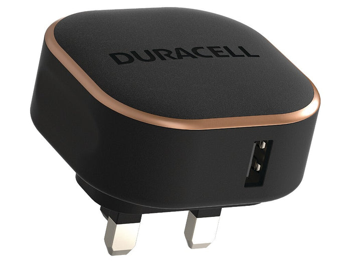 Duracell DRACUSB12-UK mobile device charger Smartphone, Tablet Black AC Indoor