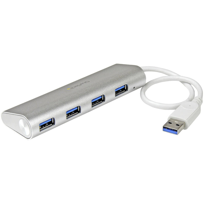 StarTech.com 4-Port Portable USB 3.0 Hub with Built-in Cable~4-Port Portable USB 3.0 Hub with Built-in Cable - 5Gbps StarTech.com