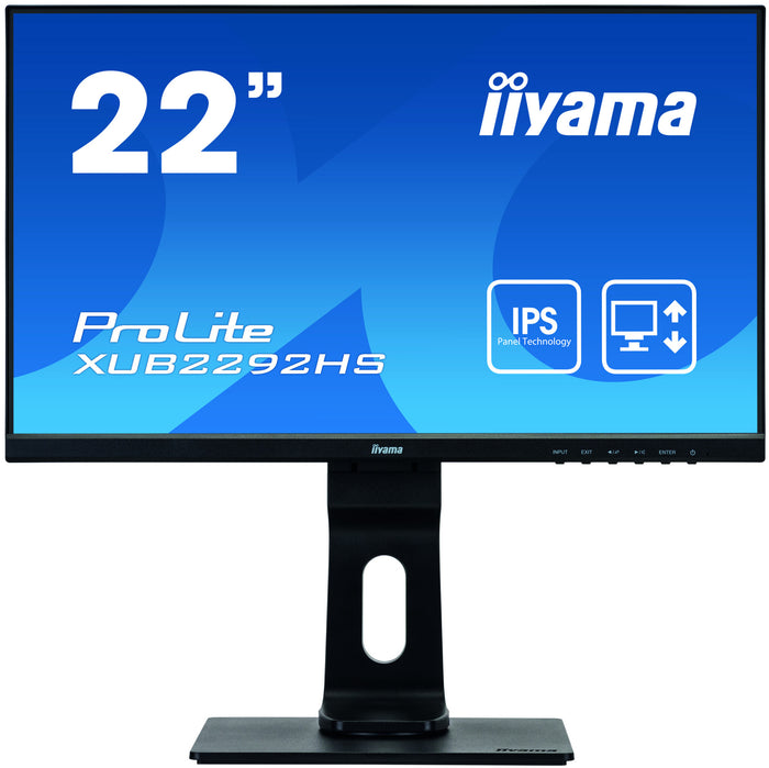 iiyama ProLite XUB2292HS-B1 LED display 54.6 cm (21.5) 1920 x 1080 pixels Full HD Black